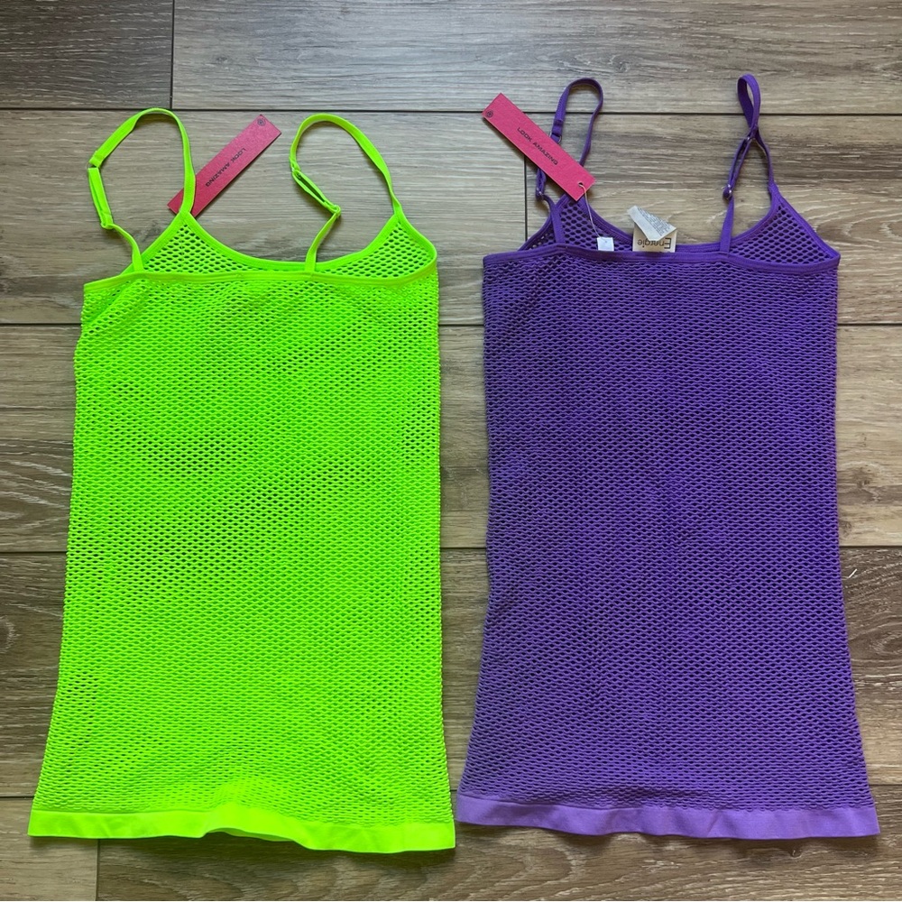 Y2K Fishnet Tank Tops - Picture 2 of 3